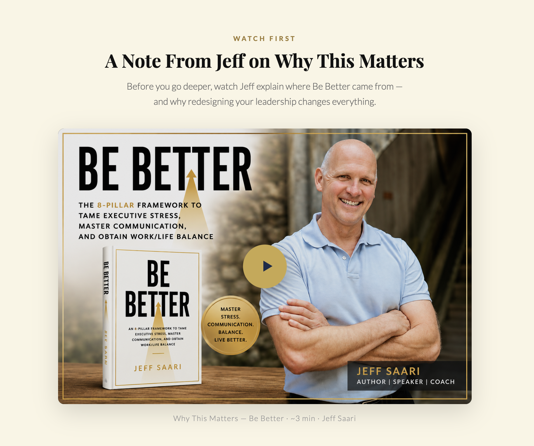 Be Better landing page